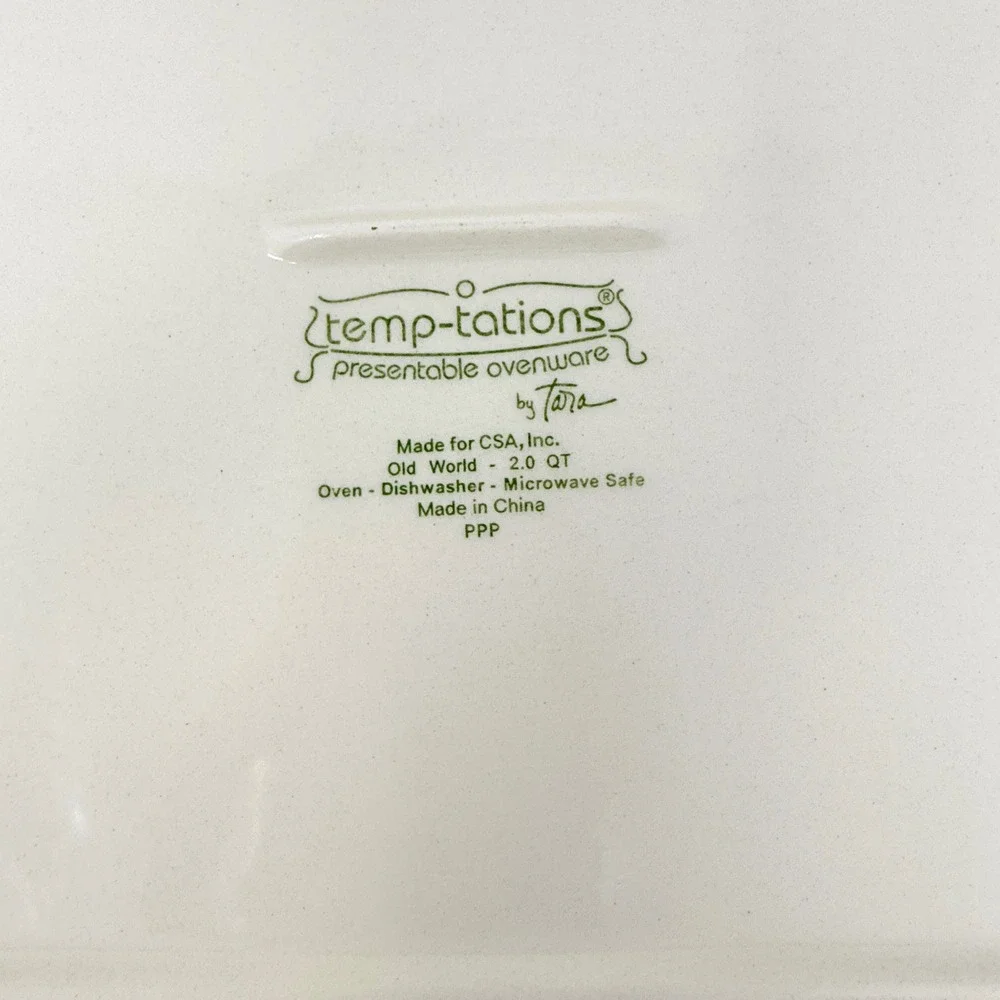 Temp-tations Old World Blue 3 Piece Nesting Square Baker Set 1.5qt 2qt 2.5qt